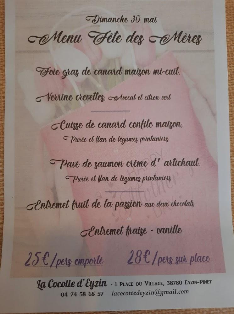 La Cocotte d'Eyzin - Menu Image 3